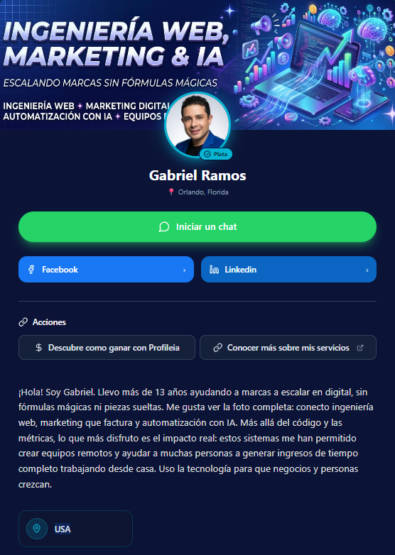 Tarjeta Digital de Gabriel Ramos
